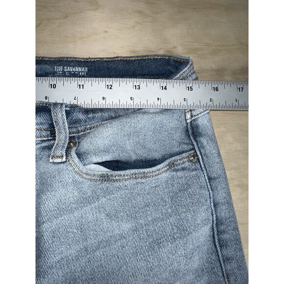 Kensie Jeans The Savannah Flare Jeans Women’s 10/30 Light Wash Raw Hem - Picture 8 of 9